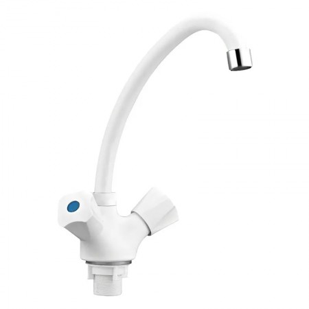 Смеситель для кухни Plamix Omega-271 White с подводкой PM0610 Смеситель для кухни Plamix Omega-271 White с подводкой PM0610